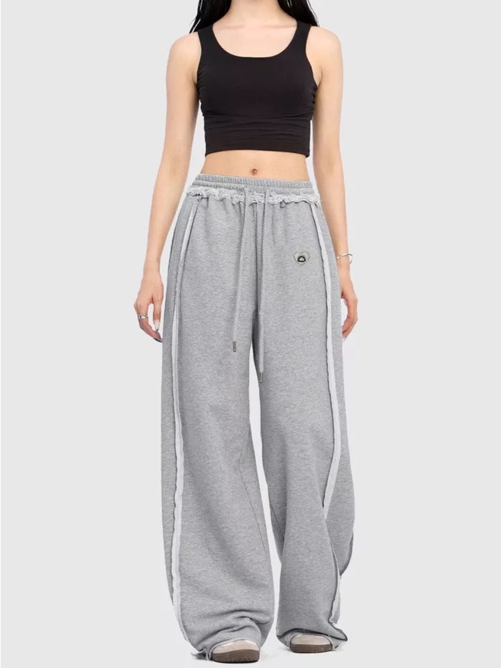 Aelfric Eden Deconstruct Baggy Sweatpants XS gray loungewear relaxed fleece